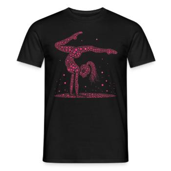 Gymnastics Gymnast Acrobatics Gymnast - Men's T-Shirt - black - Front - AI Model Male 178 light (178cm)