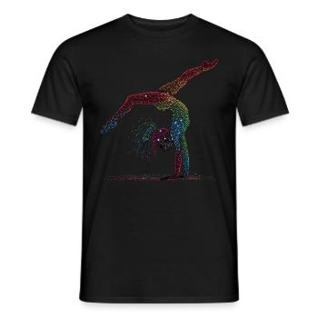 Gymnastics Gymnast Acrobatics Gymnast - Men's T-Shirt - black - Front - AI Model Male 178 light (178cm)