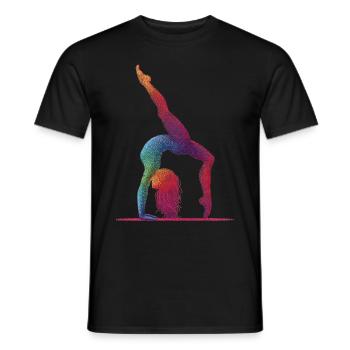 Gymnastics Gymnast Acrobatics Gymnast - Men's T-Shirt - black - Front - AI Model Male 178 light (178cm)