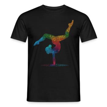 Gymnastics Gymnast Acrobatics Gymnast - Men's T-Shirt - black - Front - AI Model Male 178 light (178cm)