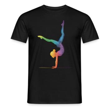 Gymnastics Gymnast Acrobatics Gymnast - Men's T-Shirt - black - Front - AI Model Male 178 light (178cm)