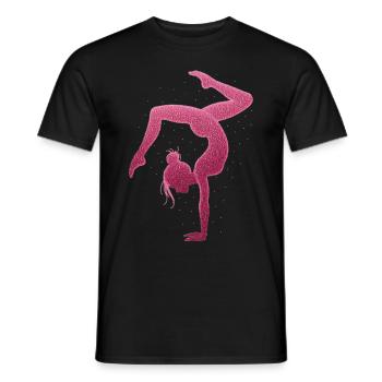 Gymnastics Gymnast Acrobatics Gymnast - Men's T-Shirt - black - Front - AI Model Male 178 light (178cm)