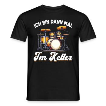 Batteur Batteur Percussion Musiciens - T-shirt homme - noir - Devant - AI Model Male 178 light (178cm)
