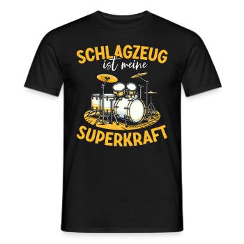 Batteur Batteur Percussion Musiciens - T-shirt homme - noir - Devant - AI Model Male 178 light (178cm)