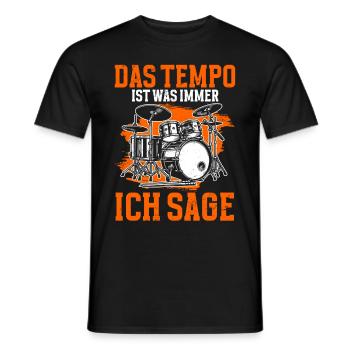 Drummer Drummer Percussion Musicians - Men's T-Shirt - black - Front - AI Model Male 178 light (178cm)