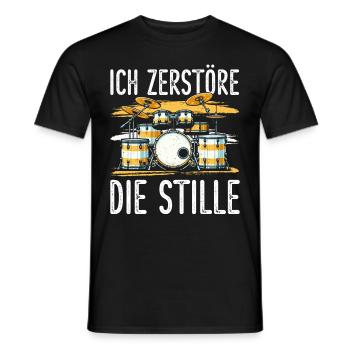 Drummer Drummer Percussion Musicians - Men's T-Shirt - black - Front - AI Model Male 178 light (178cm)