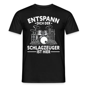 Batteur Batteur Percussion Musiciens - T-shirt homme - noir - Devant - AI Model Male 178 light (178cm)