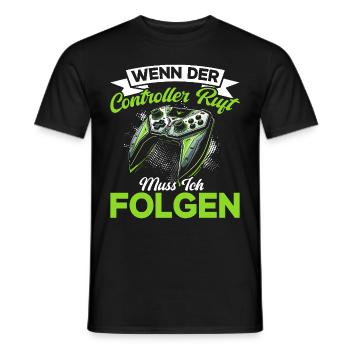Gaming Gamer Gamer Video Player Console PC Gaming - Men's T-Shirt - black - Front - AI Model Male 178 light (178cm)