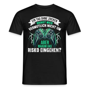 Gaming Gamer Gamer Video Player Console PC Gaming - Men's T-Shirt - black - Front - AI Model Male 178 light (178cm)