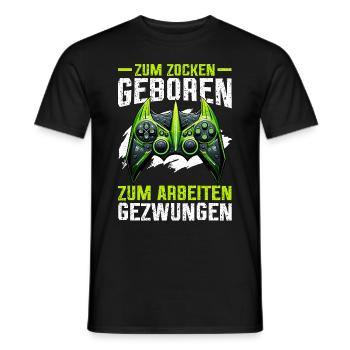 Gaming Gamer Gamer Video Player Console PC Gaming - Men's T-Shirt - black - Front - AI Model Male 178 light (178cm)