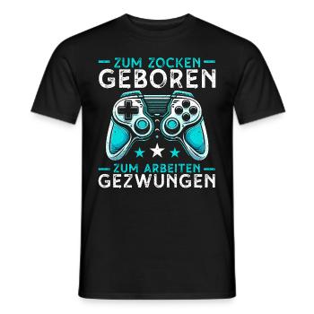 Gaming Gamer Gamer Video Player Console PC Gaming - Men's T-Shirt - black - Front - AI Model Male 178 light (178cm)