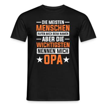 Grandpa, Grandpa, Grandpa, Grandpapa - Men's T-Shirt - black - Front - AI Model Male 178 light (178cm)