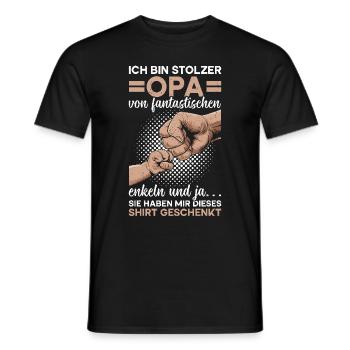 Grandpa, Grandpa, Grandpa, Grandpapa - Men's T-Shirt - black - Front - AI Model Male 178 light (178cm)