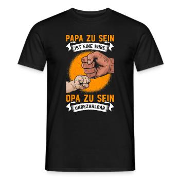 Grandpa, Grandpa, Grandpa, Grandpapa - Men's T-Shirt - black - Front - AI Model Male 178 light (178cm)