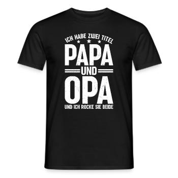 Grandpa, Grandpa, Grandpa, Grandpapa - Men's T-Shirt - black - Front - AI Model Male 178 light (178cm)