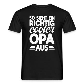 Opa Großvater Grandpa Großpapa - Männer T-Shirt - Schwarz - Vorne - AI Model Male 178 light (178cm)