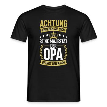 Grandpa, Grandpa, Grandpa, Grandpapa - Men's T-Shirt - black - Front - AI Model Male 178 light (178cm)