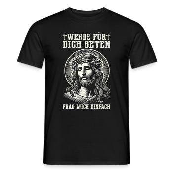 Jesus Christlich Katholiken Gläubiger Gottesdienst - Männer T-Shirt - Schwarz - Vorne - AI Model Male 178 light (178cm)