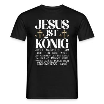 Jesus Christlich Katholiken Gläubiger Gottesdienst - Männer T-Shirt - Schwarz - Vorne - AI Model Male 178 light (178cm)