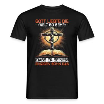 Jesus Christlich Katholiken Gläubiger Gottesdienst - Männer T-Shirt - Schwarz - Vorne - AI Model Male 178 light (178cm)