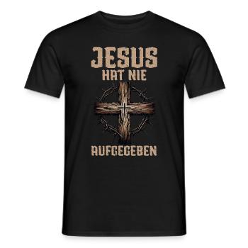 Jesus Christlich Katholiken Gläubiger Gottesdienst - Männer T-Shirt - Schwarz - Vorne - AI Model Male 178 light (178cm)