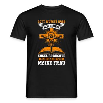 Jesus Christlich Katholiken Gläubiger Gottesdienst - Männer T-Shirt - Schwarz - Vorne - AI Model Male 178 light (178cm)