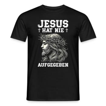 Jesus Christlich Katholiken Gläubiger Gottesdienst - Männer T-Shirt - Schwarz - Vorne - AI Model Male 178 light (178cm)