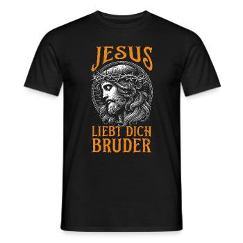 Jesus Christlich Katholiken Gläubiger Gottesdienst - Männer T-Shirt - Schwarz - Vorne - AI Model Male 178 light (178cm)
