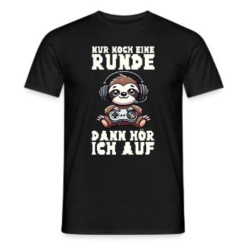 Just one more round then I'll stop sloth - Men's T-Shirt - black - Front - AI Model Male 178 light (178cm)