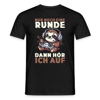 Just one more round then I'll stop sloth - Men's T-Shirt - black - Front - AI Model Male 178 light (178cm)