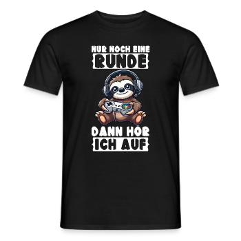 Just one more round then I'll stop sloth - Men's T-Shirt - black - Front - AI Model Male 178 light (178cm)