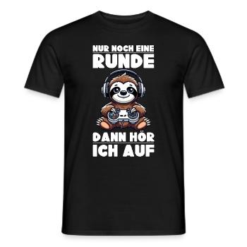 Just one more round then I'll stop sloth - Men's T-Shirt - black - Front - AI Model Male 178 light (178cm)