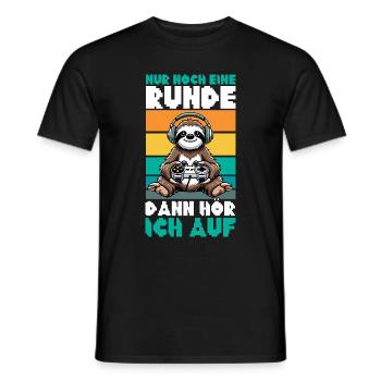 Just one more round then I'll stop sloth - Men's T-Shirt - black - Front - AI Model Male 178 light (178cm)