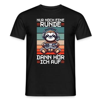 Just one more round then I'll stop sloth - Men's T-Shirt - black - Front - AI Model Male 178 light (178cm)