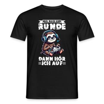 Just one more round then I'll stop sloth - Men's T-Shirt - black - Front - AI Model Male 178 light (178cm)
