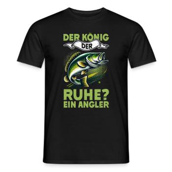 Angler Fishing Rod Funny Fisherman Hobby Fisherman - Men's T-Shirt - black - Front - AI Model Male 178 light (178cm)