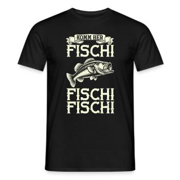 Angler Fishing Rod Funny Fisherman Hobby Fisherman - Men's T-Shirt - black - Front - AI Model Male 178 light (178cm)