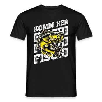 Angler Fishing Rod Funny Fisherman Hobby Fisherman - Men's T-Shirt - black - Front - AI Model Male 178 light (178cm)