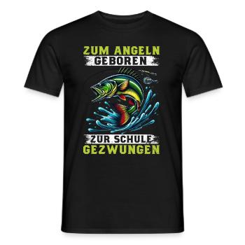 Angler Fishing Rod Funny Fisherman Hobby Fisherman - Men's T-Shirt - black - Front - AI Model Male 178 light (178cm)