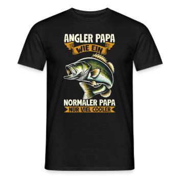 Angler Fishing Rod Funny Fisherman Hobby Fisherman - Men's T-Shirt - black - Front - AI Model Male 178 light (178cm)