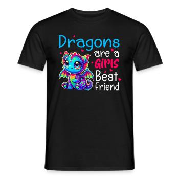 Dragon Créatures Dragon Médiéval - T-shirt homme - noir - Devant - AI Model Male 178 light (178cm)