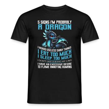 Dragon Créatures Dragon Médiéval - T-shirt homme - noir - Devant - AI Model Male 178 light (178cm)