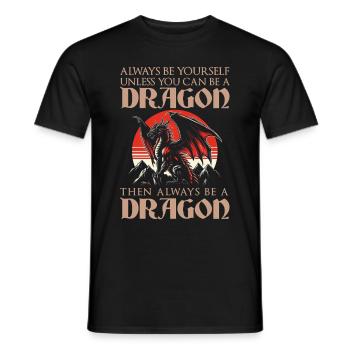 Dragon Créatures Dragon Médiéval - T-shirt homme - noir - Devant - AI Model Male 178 light (178cm)