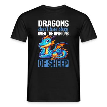 Dragon Créatures Dragon Médiéval - T-shirt homme - noir - Devant - AI Model Male 178 light (178cm)