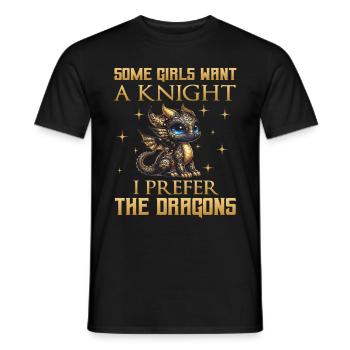 Dragon Créatures Dragon Médiéval - T-shirt homme - noir - Devant - AI Model Male 178 light (178cm)