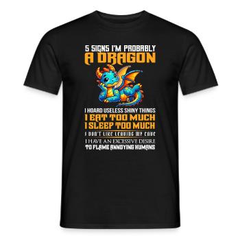 Dragon Créatures Dragon Médiéval - T-shirt homme - noir - Devant - AI Model Male 178 light (178cm)