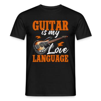 Bassiste, Guitariste, Guitare électrique - T-shirt homme - noir - Devant - AI Model Male 178 light (178cm)