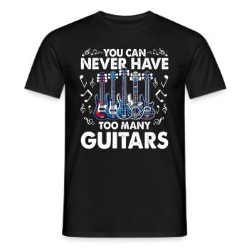 Bassiste, Guitariste, Guitare électrique - T-shirt homme - noir - Devant - AI Model Male 178 light (178cm)