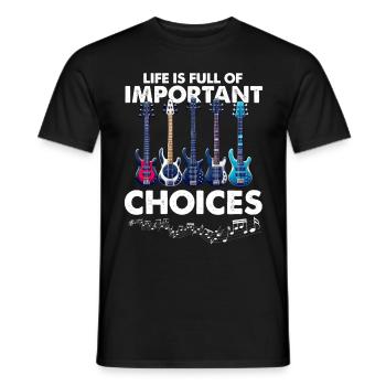 Bassiste, Guitariste, Guitare électrique - T-shirt homme - noir - Devant - AI Model Male 178 light (178cm)