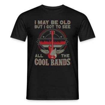 Bassiste, Guitariste, Guitare électrique - T-shirt homme - noir - Devant - AI Model Male 178 light (178cm)